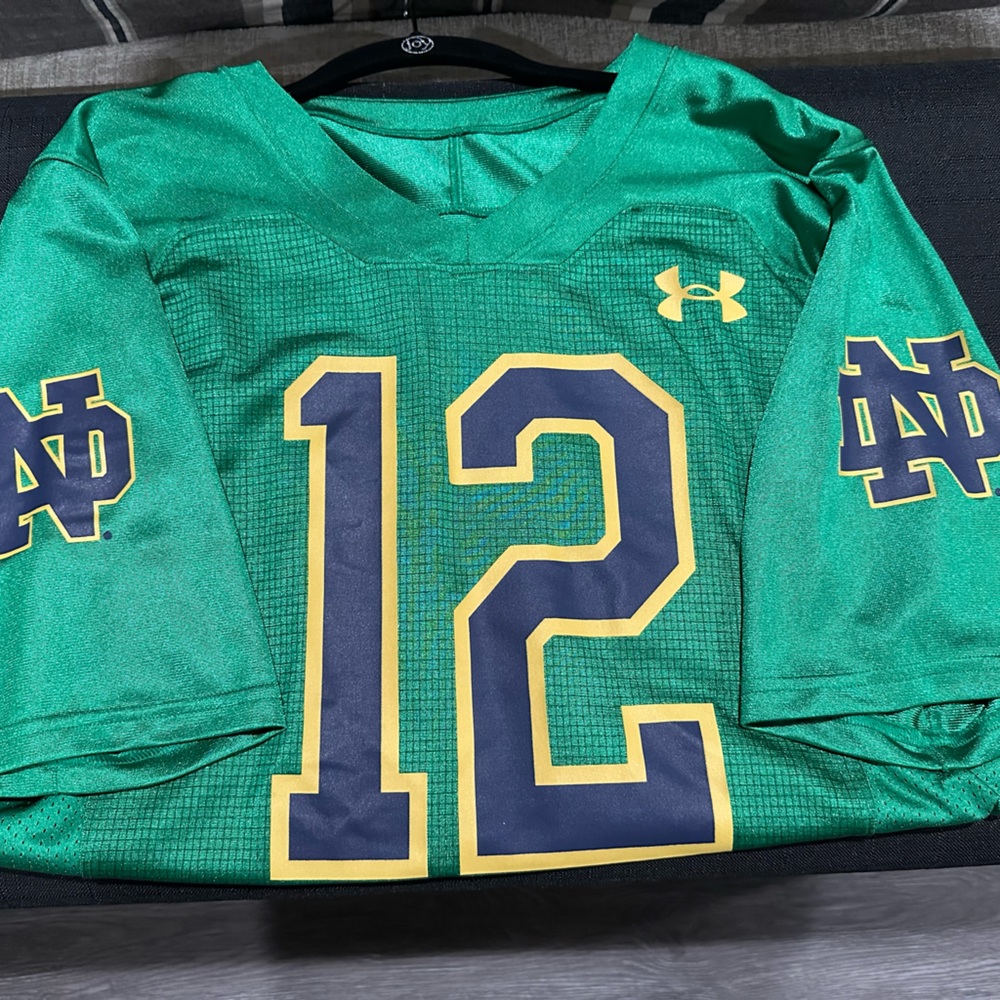 Notre Dame Under Armour Emerald Green Vintage Jersey unworn